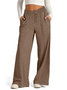 Women's Wide Leg Elastic High Waisted Baggy SweatPants Comfy Oversized Jogging Pants with Pockets