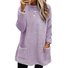 Women's Long Sleeve Spring/Fall Plain Fluff/Granular Fleece Fabric Dress Crew Neck Daily Going Out Casual Midi H-Line