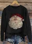 Women's Winter 3D Printing Casual Long Sleeve Crew Neck Knitted Sweater