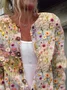 Women's Vintage Spring/Fall Floral Knitted Cardigan