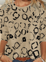 Women's Long Sleeve Tee T-shirt Spring/Fall Geometric Jersey Crew Neck Daily Going Out Casual Top