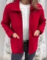 Women's Autumn Outerwear Casual Plain Long Sleeve Shawl Collar Jacket