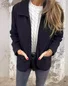 Women's Autumn Outerwear Casual Plain Long Sleeve Shawl Collar Jacket