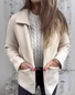 Women's Autumn Outerwear Casual Plain Long Sleeve Shawl Collar Jacket