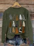Women's Winter 3D Printing Casual Long Sleeve Crew Neck Knitted Sweater
