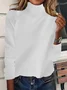Women's Spring/Fall Plain Casual Long Sleeve Turtleneck Yarn/Wool Yarn Sweater