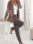 Women's Floral Two-Piece Set Daily Long Sleeve Casual Spring/Fall Top With Pants Matching Set