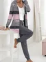 Women's Floral Two-Piece Set Daily Long Sleeve Casual Spring/Fall Top With Pants Matching Set