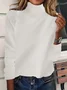 Women's Spring/Fall Plain Casual Long Sleeve Turtleneck Yarn/Wool Yarn Sweater