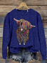 Women's Winter Maple Leaf Casual Long Sleeve Crew Neck Knitted Sweater