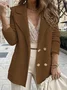 Women's Spring/Fall Outerwear Casual Plain Long Sleeve Shawl Collar Regular Blazer