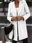 Women's Autumn Outerwear Casual Plain Long Sleeve Shawl Collar Jacket