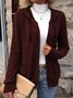 Women's Autumn Outerwear Casual Plain Long Sleeve Hoodie Jacket