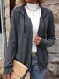 Women's Autumn Outerwear Casual Plain Long Sleeve Hoodie Jacket