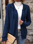 Women's Autumn Outerwear Casual Plain Long Sleeve Hoodie Jacket