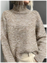Women's Mock Neck 3D Printing Vintage Spring/Fall Long Sleeve Sweatshirt