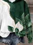 Women's Hoodie Leaf Zipper Casual Spring/Fall Long Sleeve Sweatshirt