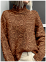 Women's Mock Neck 3D Printing Vintage Spring/Fall Long Sleeve Sweatshirt