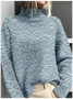 Women's Mock Neck 3D Printing Vintage Spring/Fall Long Sleeve Sweatshirt