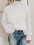 Women's Winter Plain Casual Balloon Sleeve Long Sleeve Sweater