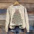 Women's Crew Neck Christmas Casual Spring/Fall Long Sleeve Sweatshirt