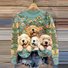 Women's Crew Neck Animal Casual Spring/Fall Long Sleeve Sweatshirt