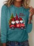 Women's Long Sleeve Blouse Spring/Fall Christmas Cotton-Blend Crew Neck Daily Going Out Casual Top