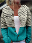 Women Polka Dots Long Sleeve Crew Neck Vintage Spring/Fall Cardigan Outerwear