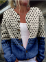Women Polka Dots Long Sleeve Crew Neck Vintage Spring/Fall Cardigan Outerwear