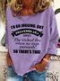 Women Text Letters Crew Neck Casual Spring/Fall Long Sleeve Sweatshirt