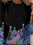 Women's Long Sleeve Tee T-shirt Spring/Fall Christmas Jersey Crew Neck Daily Going Out Casual Top
