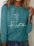 Women's Animal Long Sleeve Blouse_ Spring/Fall Crew Neck Daily Casual Top