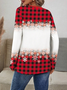 Women's Long Sleeve Tee T-shirt Spring/Fall Plaid Jersey Crew Neck Daily Going Out Casual Top