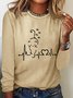 Women's Animal Long Sleeve Blouse_ Spring/Fall Crew Neck Daily Casual Top