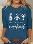 Women's Long Sleeve Blouse Spring/Fall Christmas Crew Neck Daily Going Out Casual Top