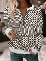 Women's Crew Neck Abstract Casual Spring/Fall Long Sleeve Sweatshirt