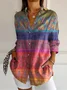 Women's Long Sleeve Shirt Spring/Fall Floral Buttoned Shirt Collar Daily Going Out Vintage Top