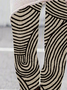 Women's Casual Abstract Stripes Jersey All Season Long Leggings