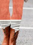 Women's Casual Gradient Pattern Jersey All Season Long Leggings
