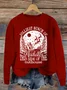 Women's Winter 3D Printing Casual Long Sleeve Crew Neck Knitted Sweater