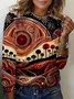 Women's Long Sleeve Tee T-shirt Spring/Fall Abstract Jersey Crew Neck Daily Going Out Casual Top