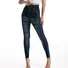 Women's Stretchy Faux Denim Jeans Leggings High Waist Tummy Control Pencil Pants