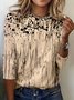 Women's Long Sleeve Tee T-shirt Spring/Fall Abstract Jersey Crew Neck Daily Going Out Casual Top