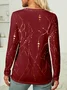Women's Long Sleeve Blouse Spring/Fall 3D Printing Crew Neck Daily Going Out Casual Top
