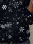 Women's Long Sleeve Tee T-shirt Spring/Fall Snowflake Jersey Crew Neck Daily Going Out Casual Top