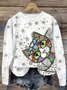 Women's Crew Neck Cat Casual Spring/Fall Cotton Long Sleeve Sweatshirt