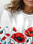 Women's Long Sleeve Tee T-shirt Spring/Fall Floral Jersey Crew Neck Daily Going Out Casual Top