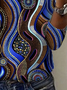 Women's Long Sleeve Tee T-shirt Spring/Fall Ethnic Jersey Crew Neck Daily Going Out Casual Top