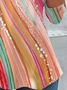Women's Long Sleeve Tee T-shirt Spring/Fall Abstract Stripes Jersey Crew Neck Daily Going Out Casual Top