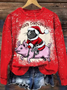 Women's Crew Neck Animal Casual Spring/Fall Long Sleeve Sweatshirt